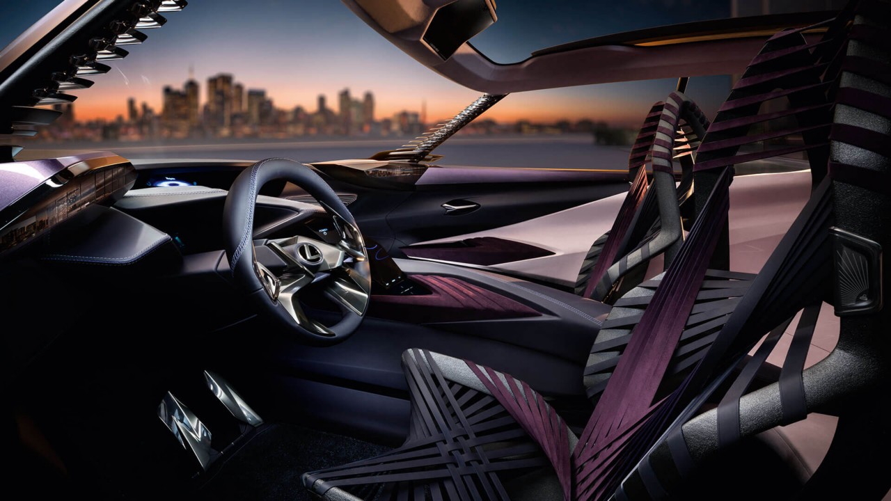 Lexus UX Compact Crossover concept car steering wheel 
